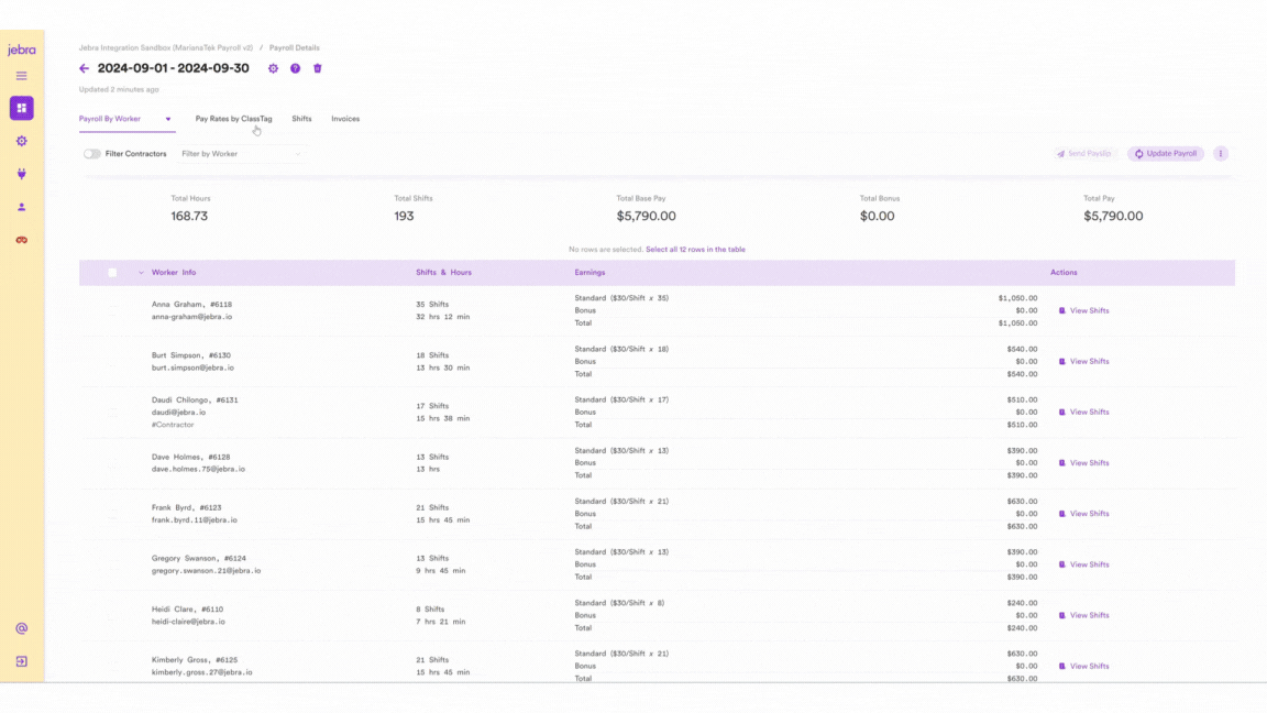 Payroll Editing The Default Payrate